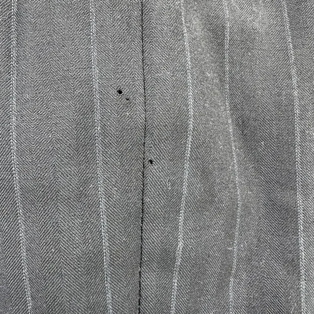 Canali Fine Pinstripe Suit Set Pure Wool Notch Lapel Dress Pants Navy Blue 54R